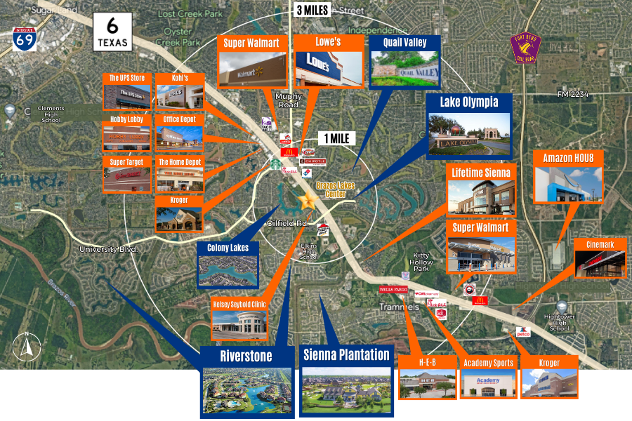 Brazos Lakes Center Location - Highway 6 Missouri City retail condos for invest(2)